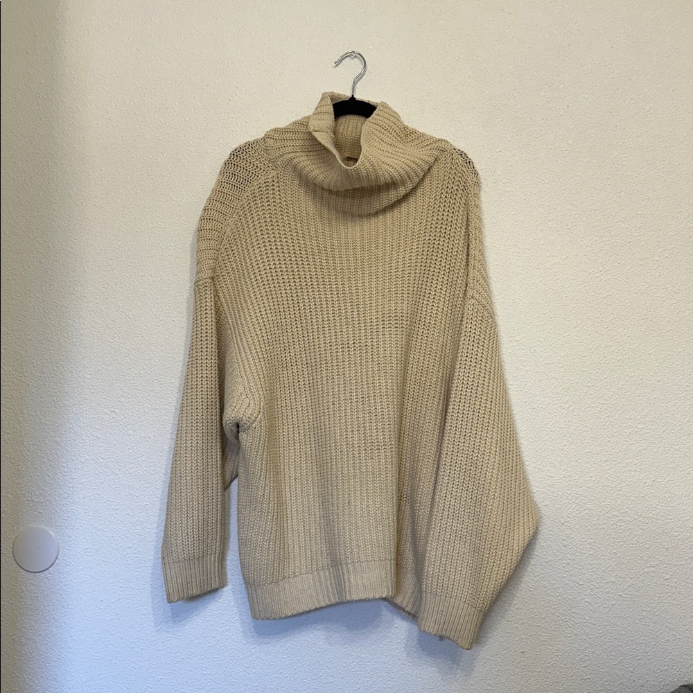 Free People Cream Knit Sweater swim top deep m